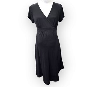 Motherhood V-Neck Black Maternity Dress Size Small